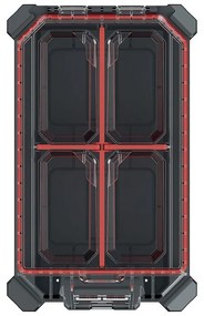 Organizator C, 36,8 cm, inaltime cu compartimente, negru