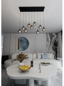 Lustră pe cablu COSMO 9xE14/10W/230V negru/gri