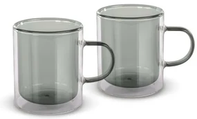 Lamart LT9121 Set de 2 pahare Tea Vaso, 350 ml,negru