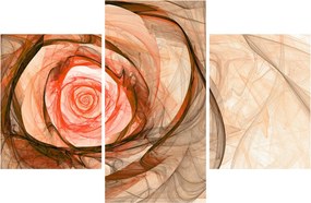 Tablou - Abstract trandafir roz cu fundal alb (90x60 cm)