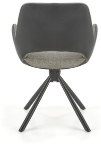 Scaun tapitat K494 gri/negru