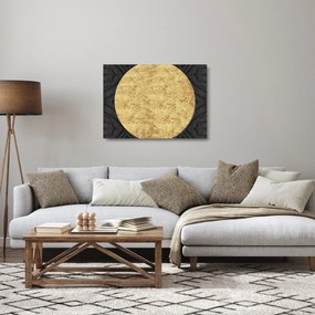 Tablou pe sticlă - Structura de aur N⁰2 (70x50 cm)