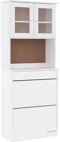 vidaXL Dulap înalt ALTA, alb, 77x35x188 cm, lemn masiv de pin