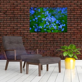 Tablou cu flori albastre (90x60 cm)