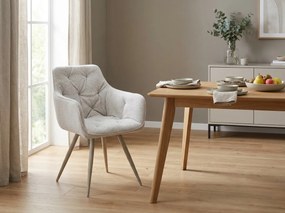 Scaun de dining pivotant MORIX, bej deschis/ casmir