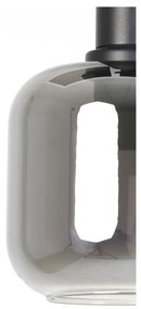 Lustră gri cu abajur din sticlă ø 21 cm Lekar – Light &amp; Living