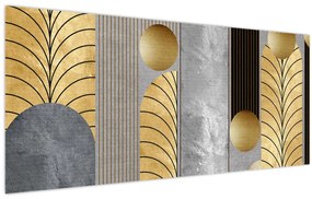 Tablou - Decorațiuni de aur (120x50 cm)
