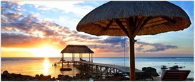 Tablou - Apus de soare în Mauritius (120x50 cm)