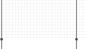 vidaXL Gard cu Stâlp Gri 1,2 x 10 m Oțel