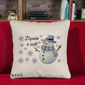 Perna Decorativa Zapada a Sosit Om de Zapada, 40x40 cm, Bej Canapea, Husa Detasabila, Perna Inclusa, BEKZ®