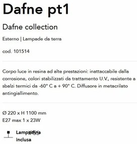 Stalp de exterior IP55 DAFNE PT1 BIANCO