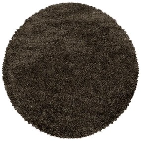 Covor maro închis rotund ø 80 cm Fluffy – Ayyildiz Carpets