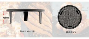 Cuptor cu microunde Finlux FMO-2525, 4250W, 25 L, Gatire cu aer cald, 8 programe, Convectie, Grill, Timer, Negru