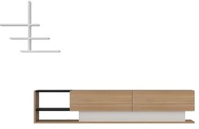 Mobilier living Lizelana (alb + teak). 1106620