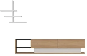 Mobilier living Lizelana (alb + teak). 1106620