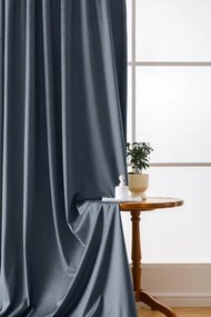 Draperie opaca gri inchis VELVET 135x250 cm Sistem de agatare: Rejansa