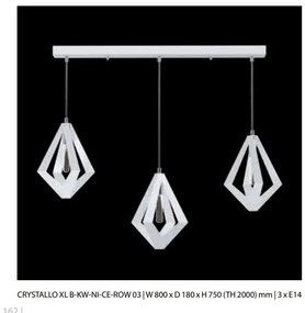 Lustra moderna cu 3 pendule design LUX realizat manual CRYSTALLO XL
