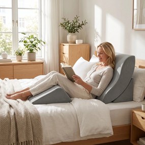 RESIGILAT- Perna ortopedica set 3 piese memory foam recuperare gravitate zero, Gri