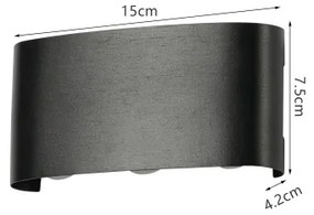 Brilagi - Aplică LED de exterior FLAREBOX, 6W, 230V, neagră, IP65