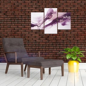 Tablou - Artă fluidă violet (90x60 cm)