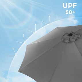 Umbrelă de soare POSITANO, Ø300cm, gri SongmicsHome