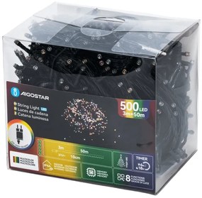 Aigostar - Ghirlandă LED RGBY de Crăciun pentru exterior 500xLED/3,6W/230V 50m IP44