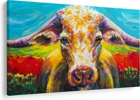 Tablou - Vacă pictată (90x60 cm)