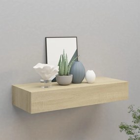 vidaXL Dulap de perete cu sertar, stejar, 60x23,5x10 cm, MDF