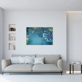 Tablou - Frunzele plantelor tropicale (90x60 cm)