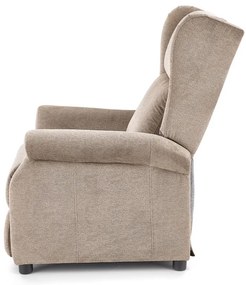 Fotoliu recliner cu functie de masaj Agustin M stofa bej