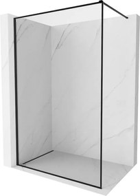 Mexen Kioto-XF panou de duș Walk-in cu ramă 100 x 202 cm, transparent 10 mm, negru - 800-100-104-70-00-X
