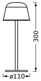 Lampă LED dimabilă reîncărcabilă de masă Ledvance TABLE LED/2,5W/5V IP54 negru