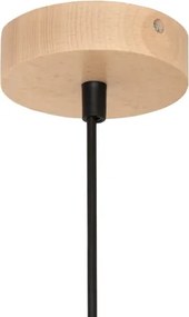 Pendul cu cablu ALBA 1xE27/15W/230V, Ø 20 cm, negru/maro