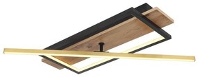 Plafoniera LED design indistrial Beatrix negru 60,5x20cm