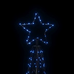 Brad de Craciun conic, 500 LED-uri, albastru, 100x300 cm Albastru, 300 x 100 cm, Becuri LED in forma zigzag, 1