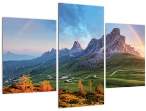 Tablou cu curcupeu deasupra stâncilor (90x60 cm)