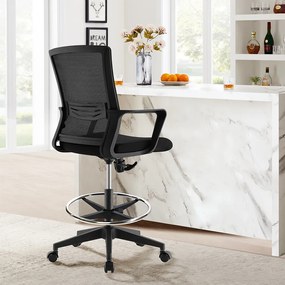 ErgoDynamic Emma Black scaun inalt de birou cu suport picioare si roti cu franare la presiune!!
