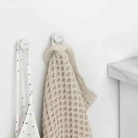 Set 2 agatatori prosoape Brabantia MindSet 1005681, Acoperire mineral, Kit de montare inclus, Pana la 2 kg, Alb
