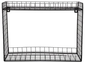 Raft negru etajat din oțel 40 cm Reja – PT LIVING