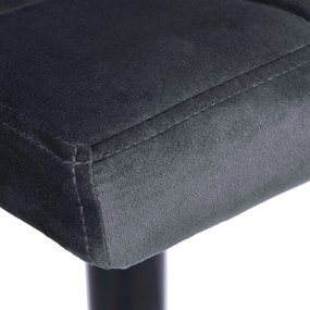 JAKS SCAUN DE BAR ARAKO BLACK VELOUR GRAFIT