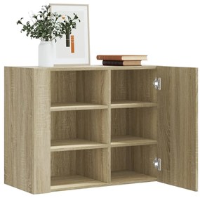 vidaXL Dulap de perete, stejar sonoma, 75x35x60 cm, lemn prelucrat