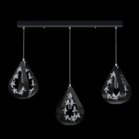 Lustra moderna cu 3 pendule design LUX realizata manual ALMOND XL B