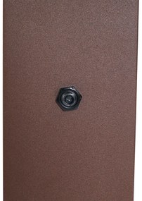 Lampa de exterior industrială maro rugină cu sticlă fumurie 70 cm cu senzor crepuscular IP44 - Denmark