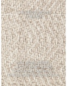 Covor tip traversă crem-fildeș țesut manual din amestesc de lână 80x200 cm Majoli – Elle Decoration