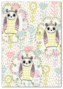 Tablou Printat Pe Sticlă Owls
