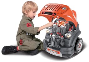 Atelier de reparații auto de jucărie portocaliu/gri