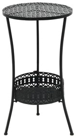 vidaXL Masă de bistro, negru, 40 x 70 cm, metal