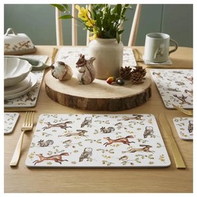 Suporturi pentru farfurii 4 buc. din plută 21x29 cm Forest Fable – Cooksmart ®