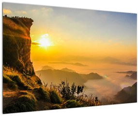 Tablou - Ceața de dimineață în vale (90x60 cm)