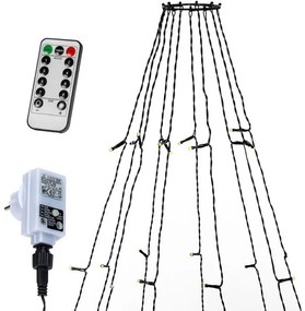 VOLTRONIC Lanț luminos în formă de con 360 LED, alb cald
